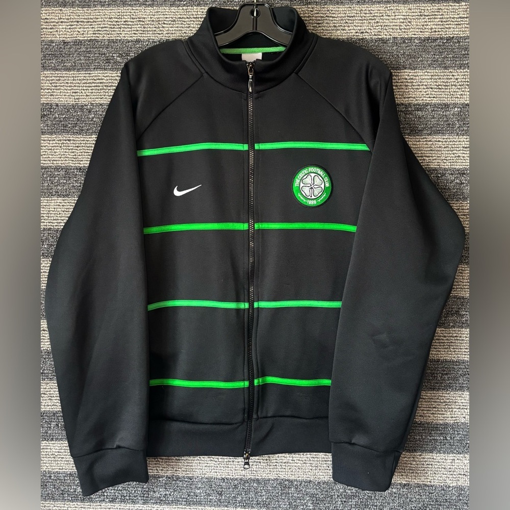 Vintage Y2K Nike Glasgow Celtic Soccer Football Training Track Jacket Medium EUC